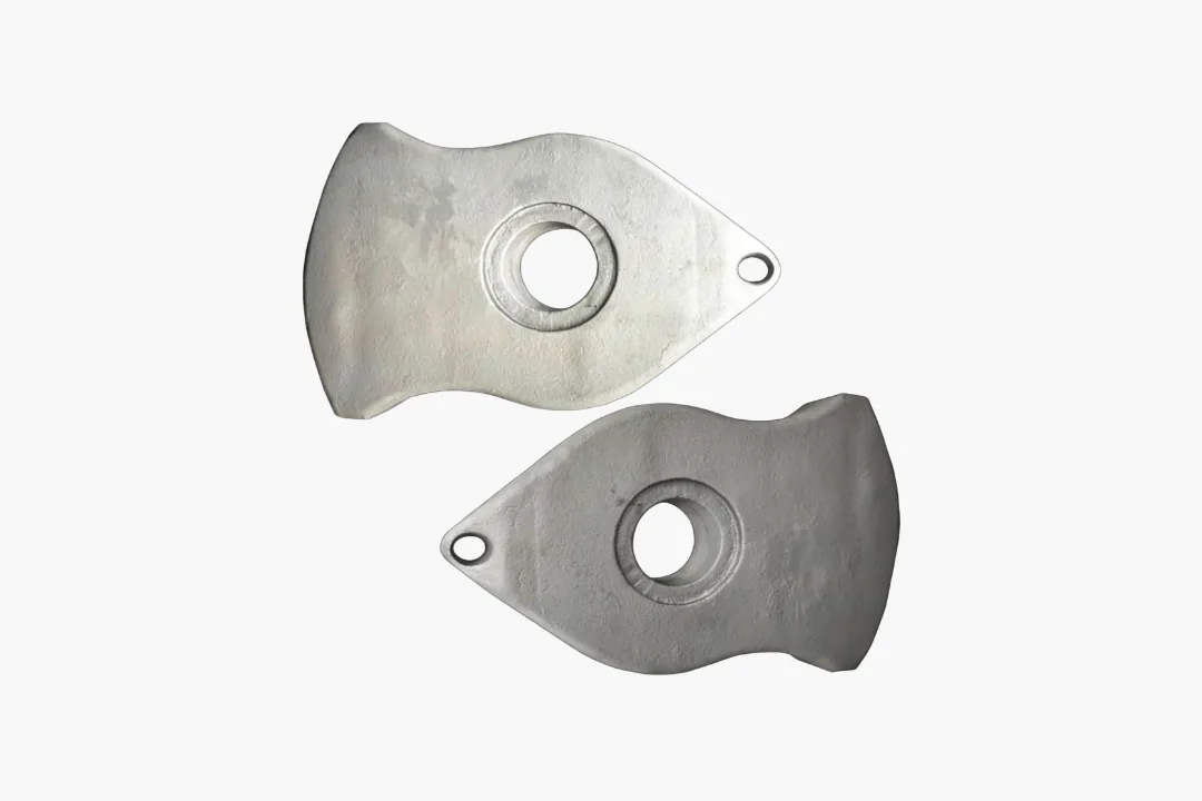 Bainitic steel crusher hammer for hammer crusher and impact crusher applications in cement plants.