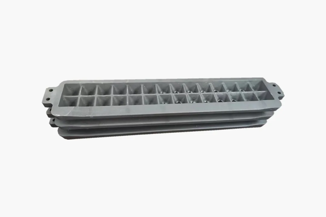 QT350-22 ductile iron aluminium ingot mould for metallurgy applications, developed for an Australia export project.
