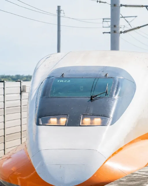 High-speed train at a station platform