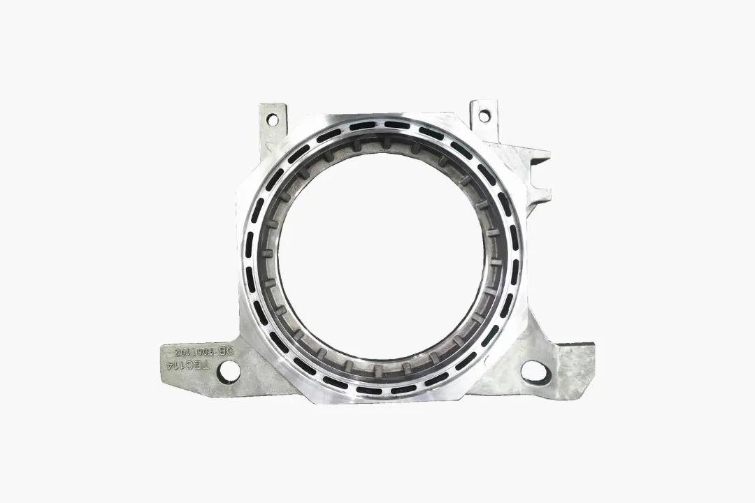 GS-20Mn5 traction motor pressure ring casting for railway applications with triple NDT inspection.