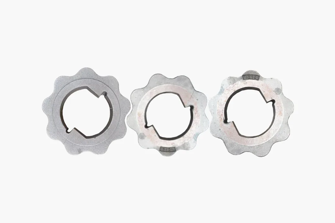 High-chrome cast iron annular screen teeth for roller screening equipment
