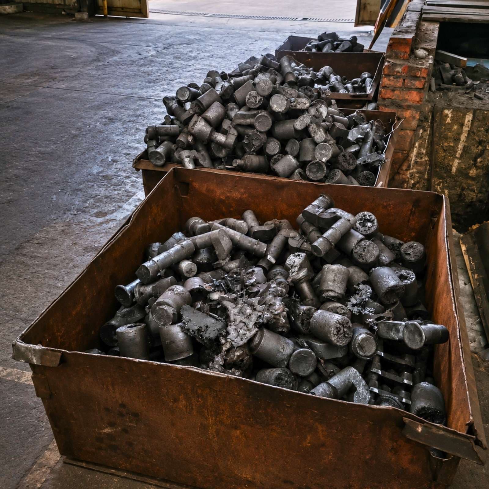 Raw materials weighed and batched to the target alloy formula