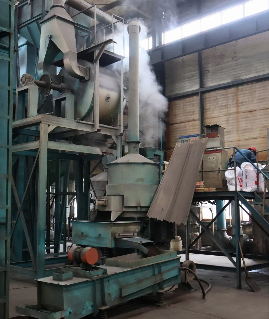Resin-coated sand production line with in-house sand reclamation