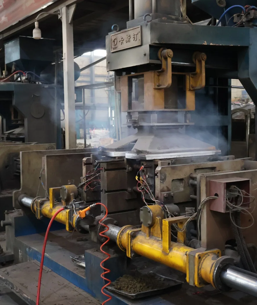 Automated shell forming and assembly on heated metal patterns