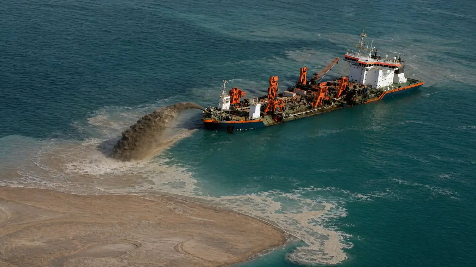 Dredger working offshore — wear castings in dredging service