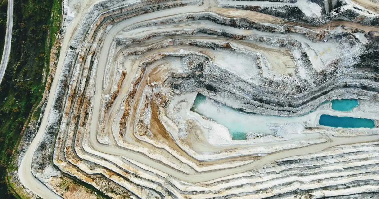 Open-pit mine aerial view — wear castings in mining service
